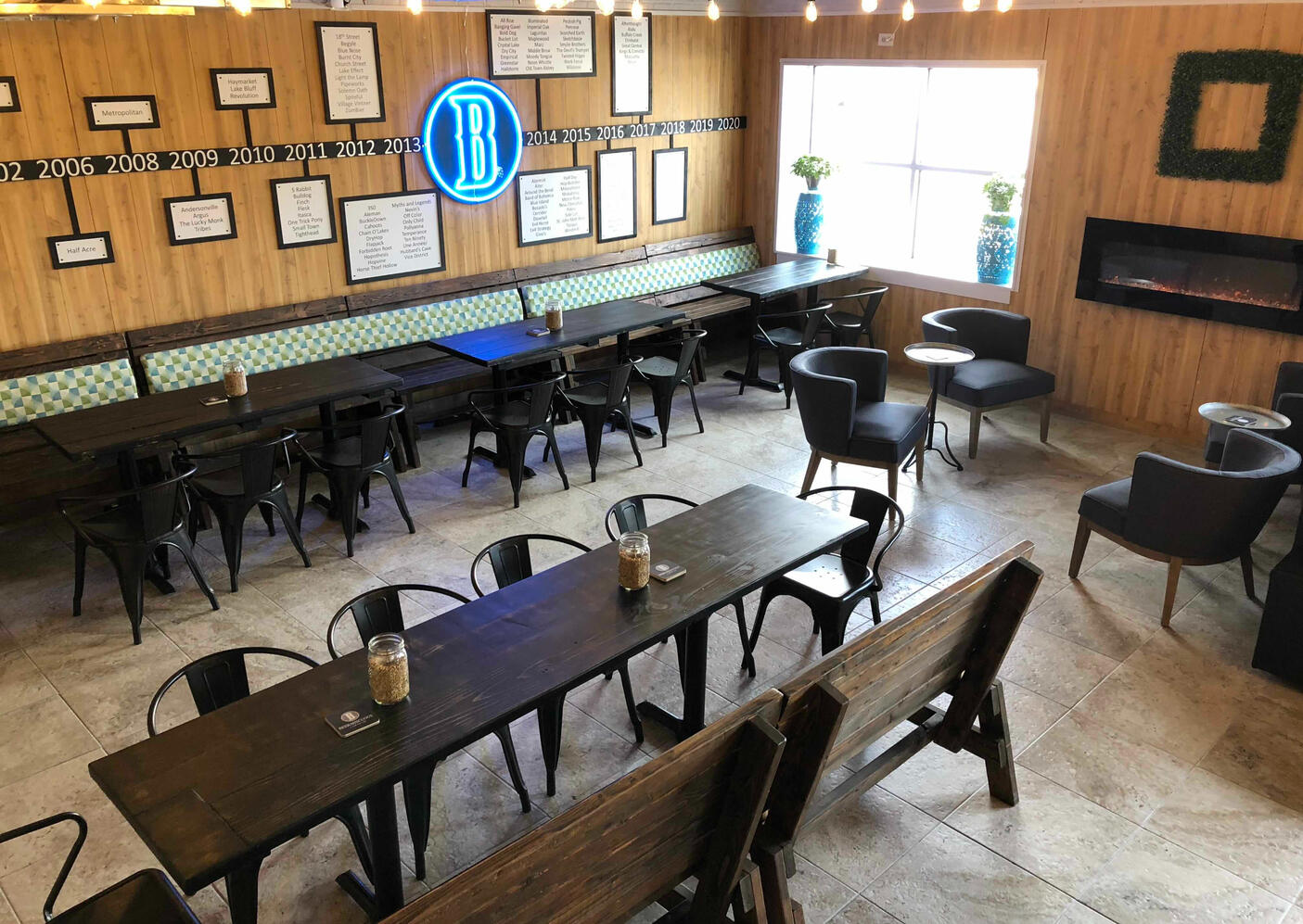 Finished Seating and Custom Artwork